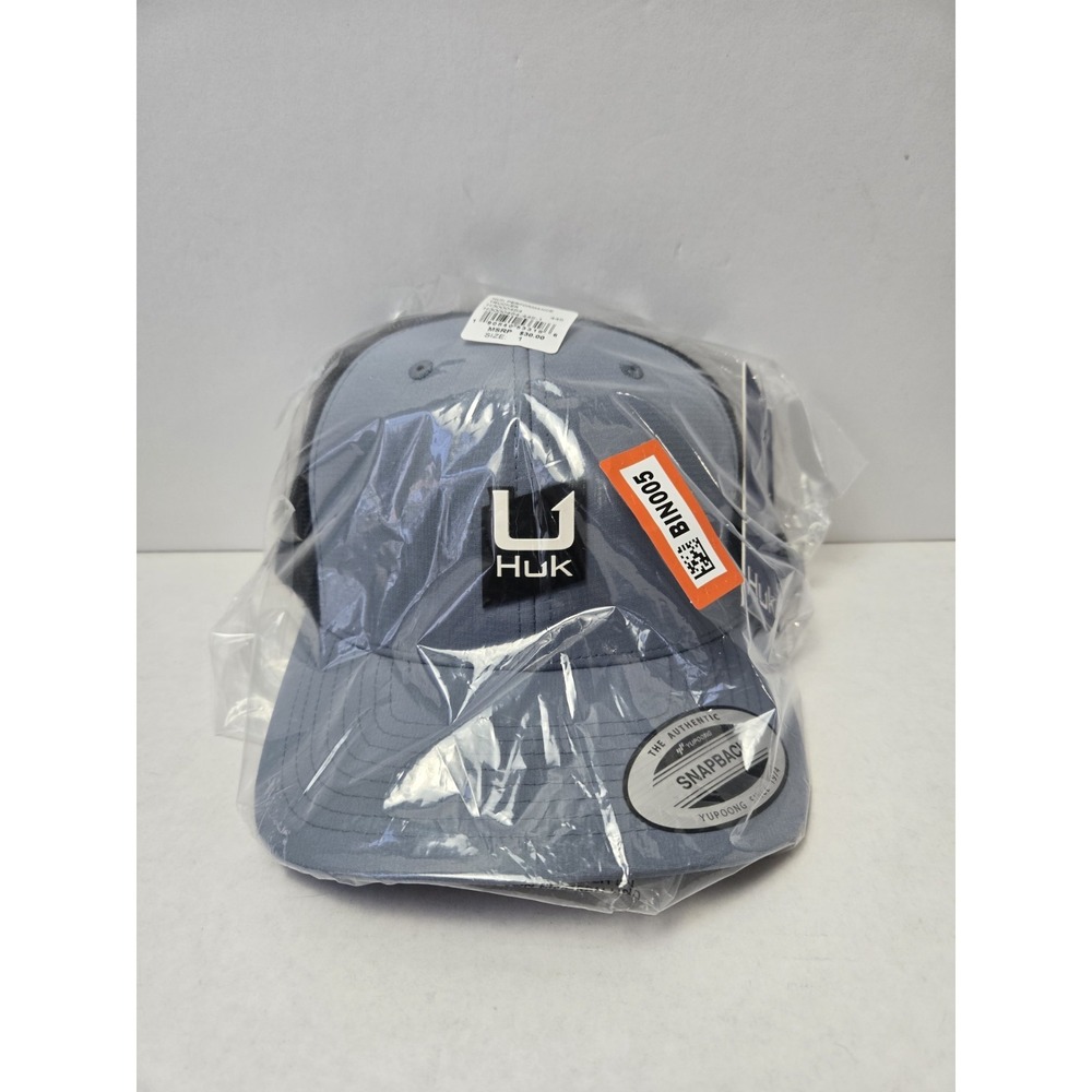 Huk‎ Snapback hat cap Performance Trucker NEW blue black fishing